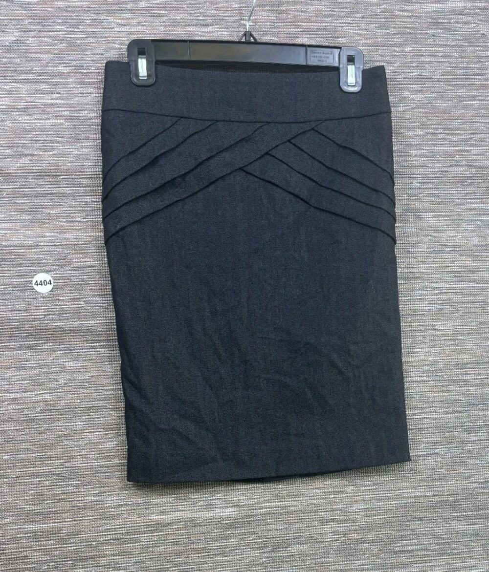 bebe Wool Blend Knit Straight Pencil Skirt Womens Sz 2 Black Casual Career Italy